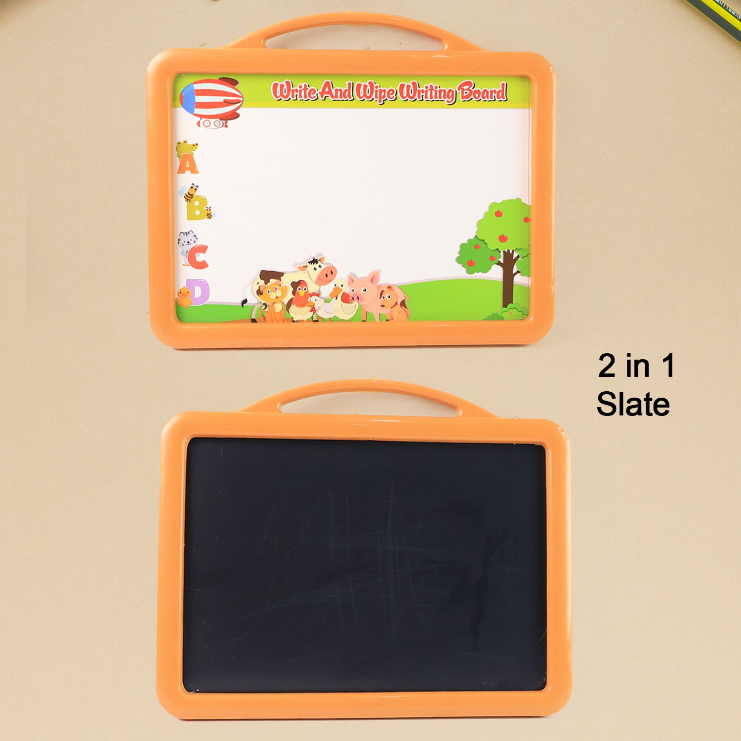 2-in-1 Double-sided Write And Wipe Educational Drawing Board For Kids (1 Set) 2-in-1 Double-sided Write And Wipe Educational Drawing Board For Kids (1 Set)